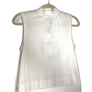 Kit & Ace Nightcap White Sleeveless Tailored Stretchy Minimal Classic Tee Top 2